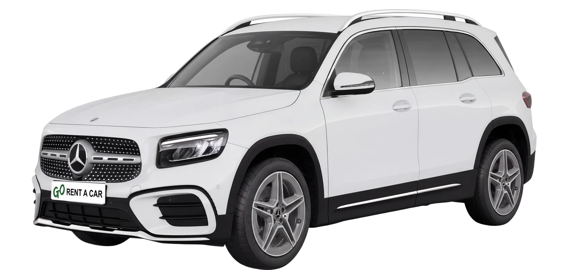Mercedes GLB blanco de alquiler en Marbella